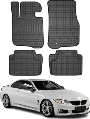 Produktbild von 2013-2021 BMW 4er F33 F36 Cabrio Gran Coupe Fußmatten Gummi Schwarz 4 tlg