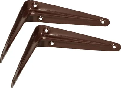 Produktbild von KOTARBAU® 2er Set Regalwinkel 150x125 mm Regalträger Regalhalter für Wandmontage Braun