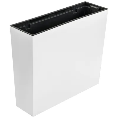 Obrázok produktu pre Květináč s vložkou Hladká struktura bílá 58x18x50 cm Balkonový květináč Plast