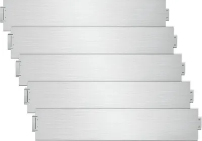 Produktbild von Jiubiaz Rasenkante Beeteinfassungen Wegbegrenzung Metall Einfassung Beetumrandung Verzinkt Palisade 100x18cm 15m