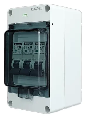 Produktbild von RoadEu - Leitungsschutzschalter - Komplett 16A Sicherungsautomat und 10A "C" in einem Aufputz Verteilerkasten - Sicherungskasten IP65