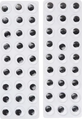 Produktbild von Wackelaugen selbstklebend "Rund" 12 mm, 54 Stück
