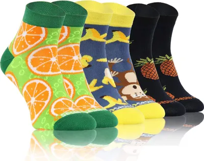 Produktbild von Sesto Senso Happy Socken Uni – Bunte Kurze Baumwollsocken als Geschenk, Größe 35-38, 3er-Pack