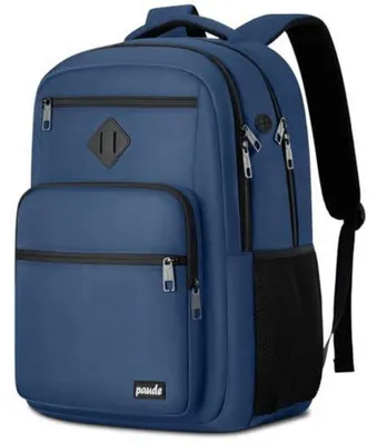 Productafbeelding van Rugzak voor heren, schoolrugzak, laptoprugzak, rugzak voor dagelijks gebruik, blauw, geschikt voor laptops tot 15,6 inch