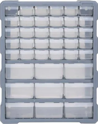 Obrázok produktu pre viaczásuvkový organizér vidaXL s 39 zásuvkami 38x16x47 cm
