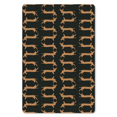 Produktbild von MuchoWow® Mauspad Mousepad Muster - Rotwild - Schwarz - Braun 18x27 cm - Mousepads - Maus Mat - Pad - Mausunterlage