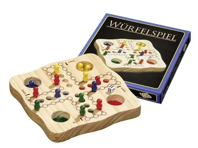 Produktbild von Holz Würfelspiel Reisebrettspiel für 2-4 Spieler ab 6 Jahren