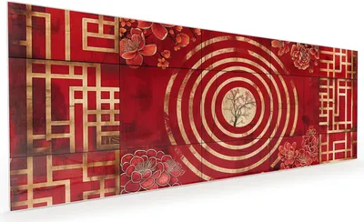 Produktbild von Küchenrückwand Spritzschutz Glas mit Motiv Blumenmuster Kreise 40 x 40 cm