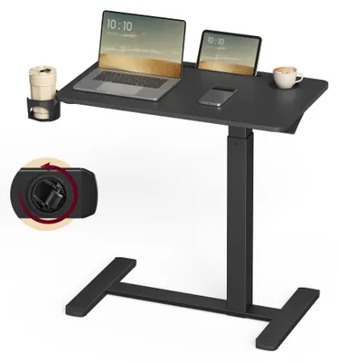 Produktbild von VASAGLE Beistelltisch mit Rollen, mobiler Stehtisch, 70 x 40 cm – Tintenschwarz