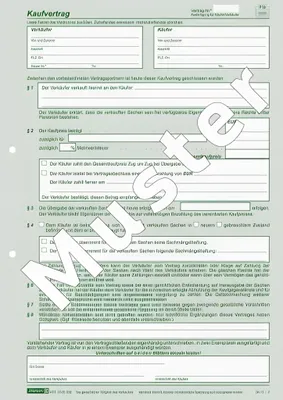 Produktbild von BRUNNEN Kaufvertrag allgemein 2 Seiten SD 1025209