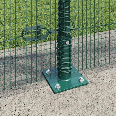 Produktbild von Set von Zaunpfosten in Grün 1000 x 3,2 x 100 cm aus Stahl für Garten