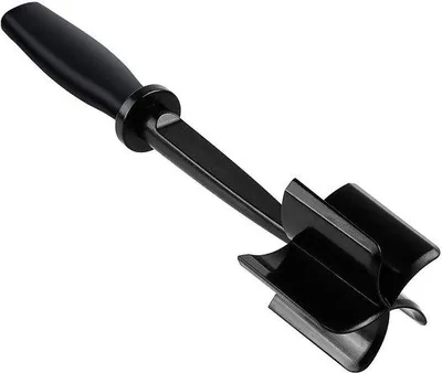 Productafbeelding van Ibenzoa® vleeshakker met ergonomische, antislip handgreep – 5 brede, schuine messen, nylon, 6,3 x 6,3 x 27,9 cm, hittebestendig tot 220 °C, vaatwasmachinebestendig