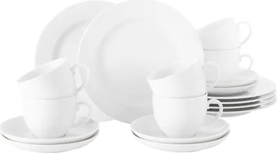 Produktbild von Seltmann Weiden Kaffeeservice 18-teilig Rondo/Liane weiss