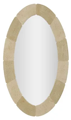 Produktbild von Ovaler Wandspiegel mit Steinoptik 70x119,5 cm