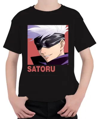 Immagine prodotto di Satoru Gojo Jujutsu Kaisen Blindfold Anime Estetica Fan Gift Maglietta unisex per bambini, nero, 104