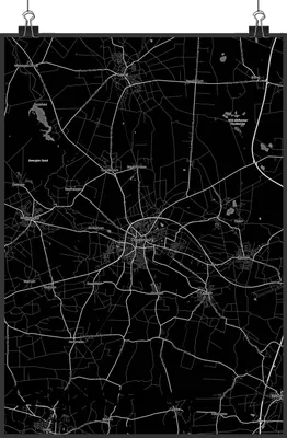 Produktbild von Mr. & Mrs. Panda Bild Cloppenburg DIN A4 - Geschenk, Wandbild, wanddeko, drucke, Stadt, Dorf Karte Landkarte Map Stadtplan, Kunstdruck, Plakat