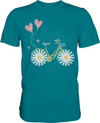 Produktbild von Gänseblümchen Fahrrad Garten Shirt Gänseblumen Gärtner – Diva Blue / L