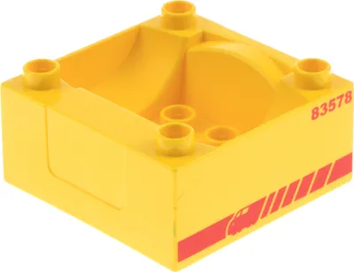 Produktbild von 1x Lego Duplo Führerhaus 4x4x1 1/2 gelb Typ1 Zug Eisenbahn Aufsatz 51547pb13