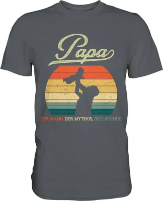 Produktbild von Papa Kind Baby Vater Geschenk Vatertag T-Shirt – Dark Grey / 3XL