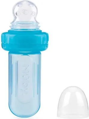 Obrázek produktu pro NUBY Krmítko silikonové Easy squeezy feeder 6 m+, modrá
