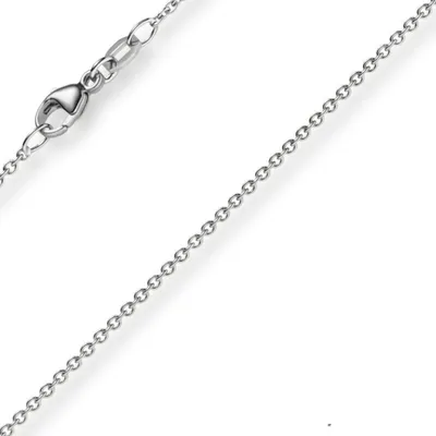 Produktbild von 1,5mm Rund-Ankerkette aus 750 Gold Weißgold Kette Collier Halskette, 45cm