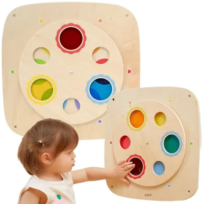 Image de VIGA Tableau sensoriel en bois pour explorer les couleurs