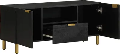 Produktbild von vidaXL TV-Schrank Schwarz 105x33x46 cm Holzwerkstoff