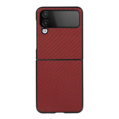 Produktbild von Für Samsung Galaxy Z Flip4 5G Carbon Etuis Handy Tasche Hülle Rot Cover Case Neu