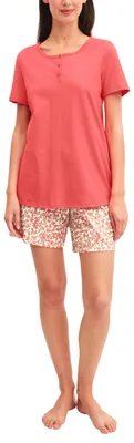 Produktbild von CALIDA Flower Nights Kurz-Pyjama Damen Rose of Sharon 36-38
