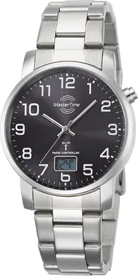 Master Time MTGA-10694-21M Herren-Funkuhr Basic mit Edelstahl-Armband 1