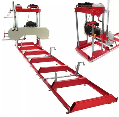Produktbild von Blockbandsäge 810 mit 6,15 m Rollbahn Sägewerk 21 PS Bandsäge 670ccm 56485+56487