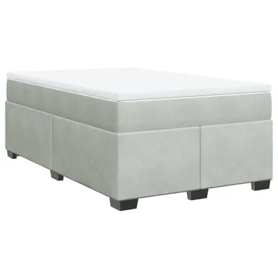 Produktbild von vidaXL Boxspringbett mit Matratze Hellgrau 120x190 cm Samt