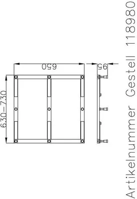 Produktbild von Untergestell fr Muna Duschwanne 1500x700, 1500x750, 1600x700, 1600x750,