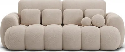 Produktbild von Krudox COT 3-Sitzer Ausziehbares Schlafsofa mit Bettkasten Stauraum und Kissen Couch mit Schlaffunktion 256x105x119 cm Stoff Calmora 18