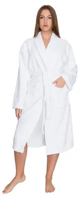 Productafbeelding van Tuva Home, witte badjas, katoen, 100% katoen, 450 g/m², uni