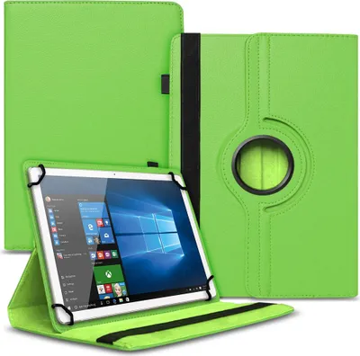 Produktbild von 360 Grad Drehbar Schutzhülle für 10-11 Zoll Tablet Tasche Hülle Universal CaseFarben:Grün