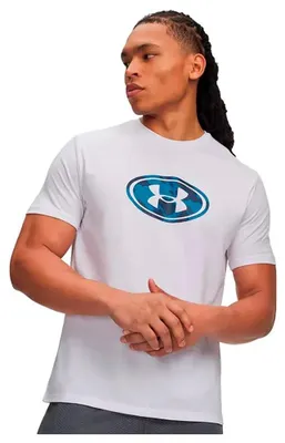 Zdjęcie produktu dla Under Armour Ua Lockertag Print Ss – białe, rozmiar: L