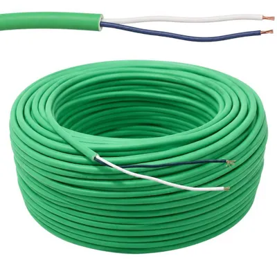 Immagine prodotto di Cavo Videocitofonico Verde 2X0,50 mm² Twistato non Schermato - Lunghezza Metri 10