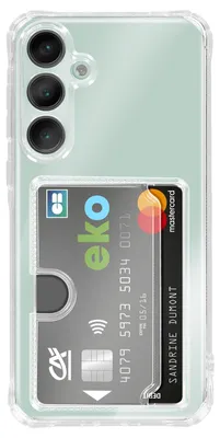 Produktbild von Avizar, Hülle mit Kartenfach und Stoßecken für Samsung Galaxy S24 FE, Transparent
