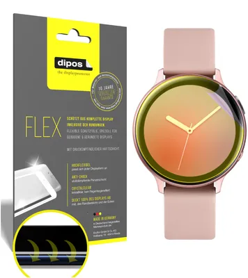 Produktbild von 3x Schutzfolie für Samsung Galaxy Watch Active 2 40mm Folie, 100% Displayabdeckung, dipos Flex
