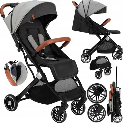 Produktbild von Kinderwagen Momi Estelle Grey - Leicht, Kompakt, 5-Personen-Safe