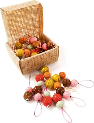 Produktbild von Pony JUST JUTE© Maschenmarkierer mit handbemalten Perlen