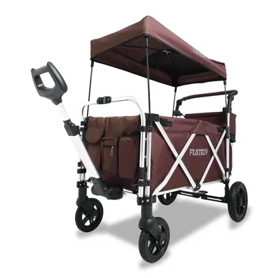 Zdjęcie produktu dla Wózek skladany FUXTEC FX-CTL950, brazowy, dach, szuflada, 5-punktowy pas Braun