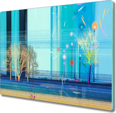 Produktbild von Coloray Hackbrett Kochplattenabdeckung Herdabdeckplatte 60x52 cm Schneidebrett Küchenbrett - Parkbaum