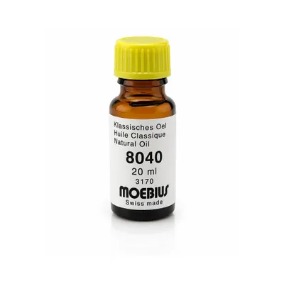 Produktbild von MÖBIUS 8040 Klassisches Uhrenöl – Naturöl für Wand- & Großuhren 20 ml