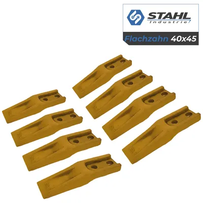 Produktbild von 8er-Pack Flachzahn  Anschraubzahn Schaufelzahn Lochabstand 40-45 x 13 mm