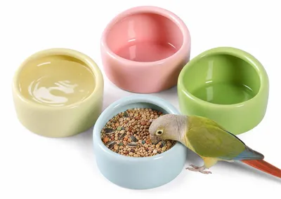 Produktbild von 4 Stück Hamster Napf, Hamster Futternapf Keramik Meerschweinchen Napf Meerschweinchen Futternapf Wasserschale für Haustiere Meerschweinchen Vogel Kleine Haustiere