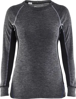 Produktbild von Blakläder Damen Unterhemd warm 7200 1732, 100% Wolle in grau/schwarz, Größe:M