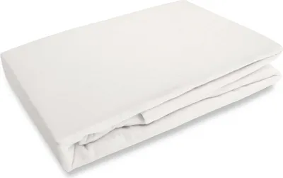 Image de Drap de lit, drap-housse en flanelle 90 x 200 cm, écru
