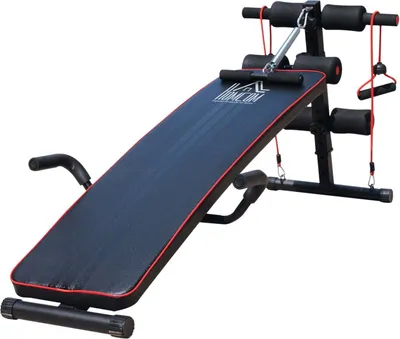 Produktbild von Homcom HOMCOM Sit up Bauchmuskeltrainer Trainingsbank Fitnessbank höhenverstellbar A91-072